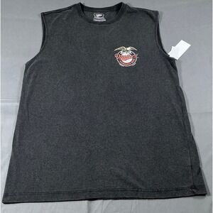 Miller High Life Charcoal Heather Sleeveless Graphic Muscle Tee Mens M New